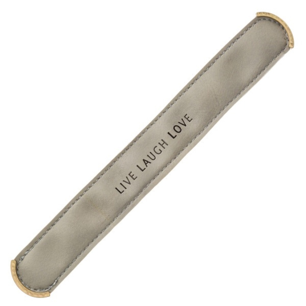 Live Laugh Love faux leather snap/wrap bracelet